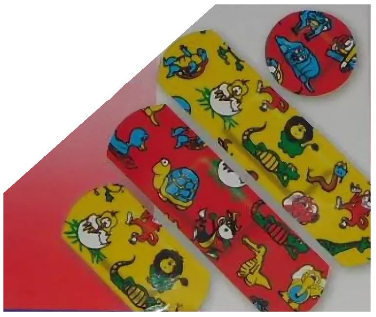 Лейкопластырь Бактерицидный CURE-AID For Kids Детский (5 размеров, 50шт)