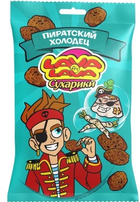 LAVA LAVA сухарики хрустящие ржаные со вкусом холодца и хрена Пиратский Холодец 30гр