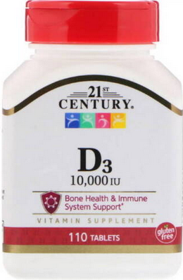 21 Century Витамин Д3 10000МЕ №110таб  & 