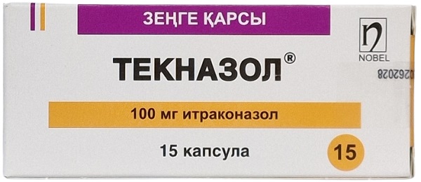 Текназол капс. 100 мг №15 ( итраконазол ) (Упаковка)