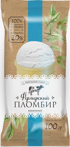 Ангария Мороженое Пломбир Фермерский ваф.стак. 20% 100г 