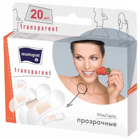 Набор пластырей Transparent MATOPAT 20 шт