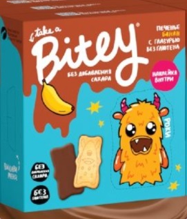 Bitey Печенье безглютеновое Банан с глазурью 125г