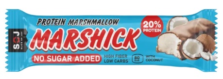 Батончик протеиновый Marshmallow SOJ Marshick с кокосом глазированный без сахара 30г