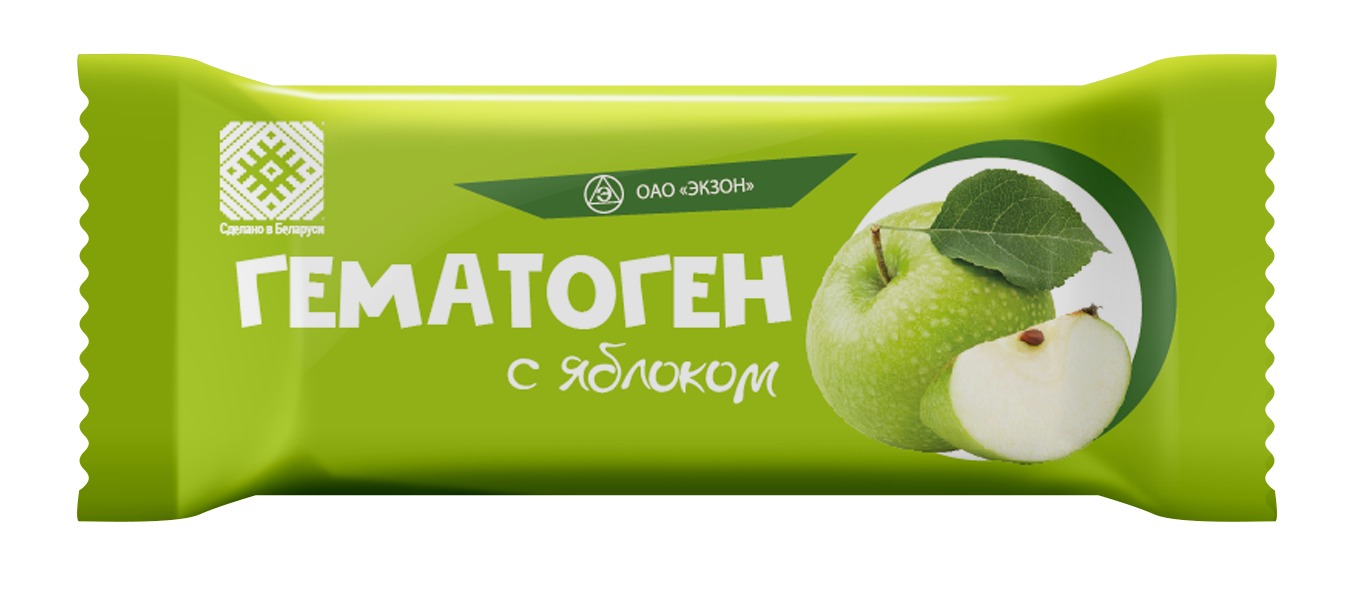 Гематоген Экзон с Яблоком 40 г Беларусь