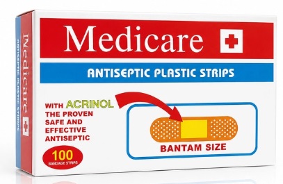 Medicare 100 шт Лейкопластырь Бактерицидный