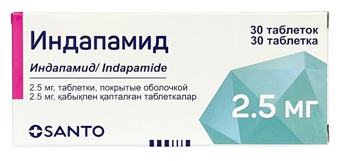 Индапамид табл. 2,5 мг №30 САНТО / АО Польфарма (Упаковка)