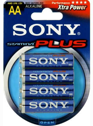 Батарейка SONY АА (4шт) (LR6) 1.5V Stamina Plus AM3-B4D