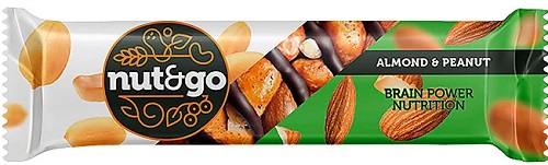 Nut&Go Батончик Миндаль Арахис с арахисовой пастой 42г