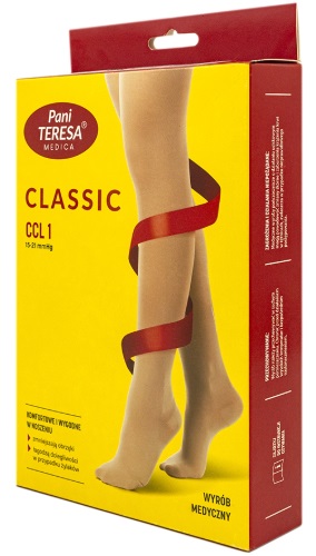 Pani Teresa CLASSIC 407K3BM Колготки для беременных Компрессионные 1кк р.M корот.беж. закр.носок