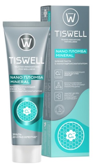 Зубная паста TISWELL Без фтора с наногидроксиапатитом 110 г