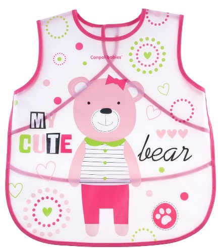 Фартук CANPOL BABIES Слюнявчик мягкий Puppets арт.9/236 pink
