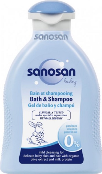 SANOSAN Baby Срество для купания с оливковым маслом 200мл.