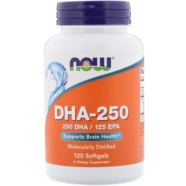 DHA -250, 120 s/gels  Now Foods