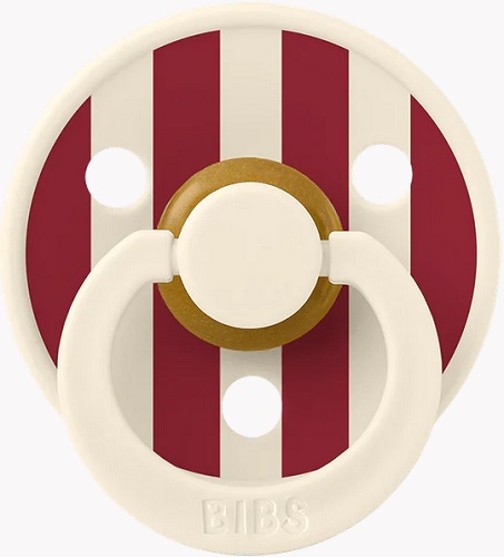 Пустышка латексная 0м+ Bibs Studio Colour Block Ivory/Ruby арт.10022263