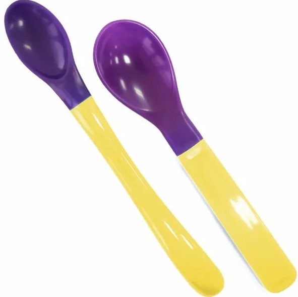Ложка термочувствительная (2шт) BABOO 4м+ желтый