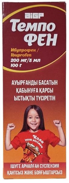 ТемпоФЕН сусп. 200 мг/5 мл 100 г Кола ( ибупрофен )