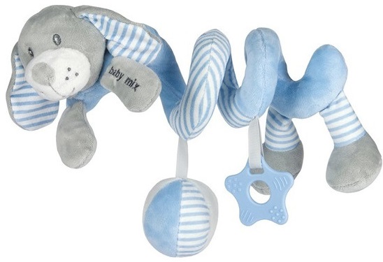 Игрушка спираль на кроватку Собачка синяя BABY MIX арт.40866