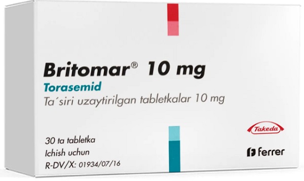 Бритомар таб. 10мг №30 (торасемид) (Упаковка)