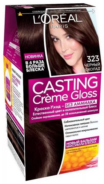 LOREAL Casting Creme Gloss Краска для волос тон 323 черный шоколад