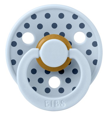 Пустышка латексная 6м+ Bibs Studio Colour Polka Small Baby Blue-Steel Blue арт.20034231