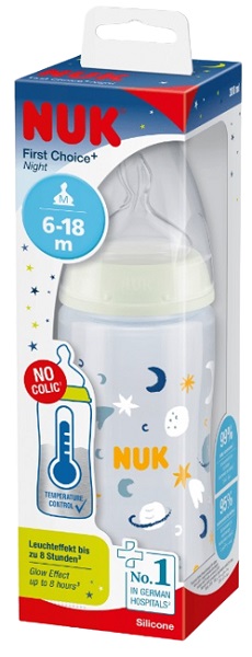 Бутылочка Пластиковая NUK FC+ Night 300 мл арт.10741142 Соска Силиконовая