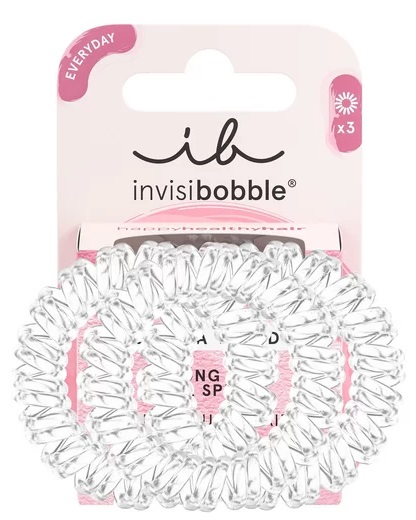 INVISIBOBBLE Резинка браслет для волос Extra Hold Crystal Clear 3 шт