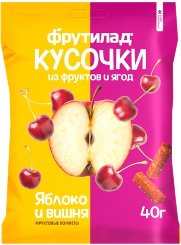 Фрутилад Кусочки Яблоко и Вишня 40г