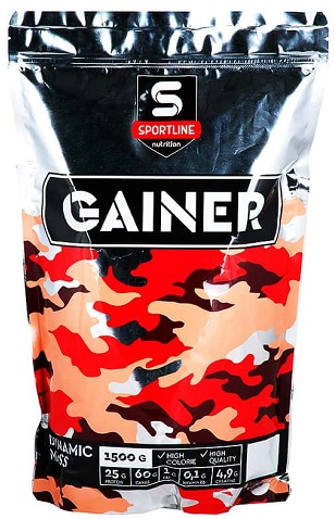 SportLine Nutrition Dynamic Mass Powder 1000г Двойной шоколад  &