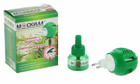 MOSKILL комплект от комаров 1 электрофумигатор + 1 флакон с жидкостью 30 мл Москилл