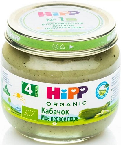 Хипп Органик Пюре Кабачок 80г стекло Hipp