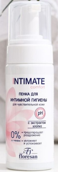 Интимная пенка с экстрактом Хлопка 150 мл FLORESAN