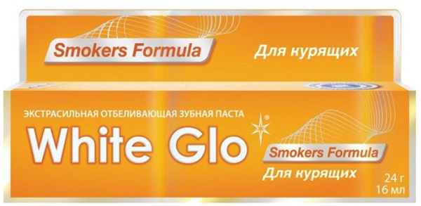 WHITE GLO зубная паста зкстрасильное отбеливание для Курящих 24 гр арт.0319