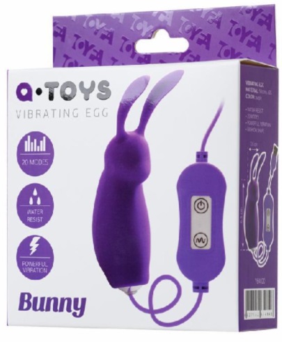 Виброяйцо A-Toys Egg Bunny фиолетовое 
