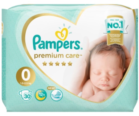 Подгузники для детей PAMPERS Premium Care №0 (3кг+) 22шт