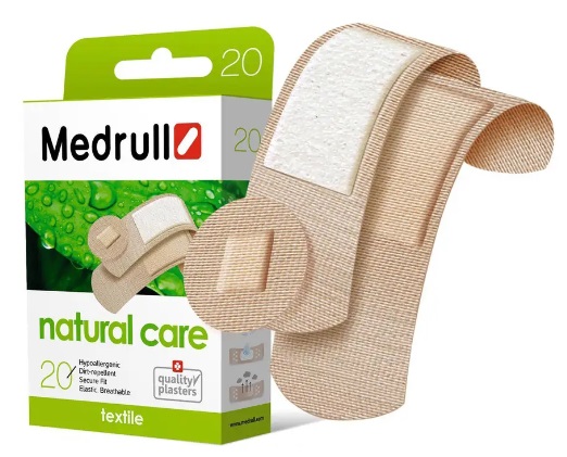 Лейкопластырь Бактерицидный MEDRULL 22d-4шт 19*72мм-10шт и 25*72мм-6шт Natural Care