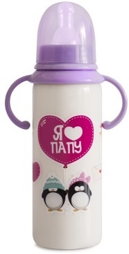 Бутылочка 6м+ BABY PLANET с ручками 250 мл арт.843/2