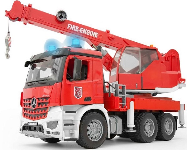BRUDER 3+ Машина Пожарная автокран со световыми и звуковыми эффектоми арт.03-675