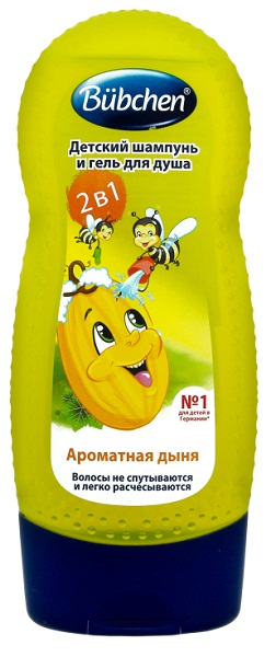 BUBCHEN Детский шампунь и гель для душа Ароматная Дыня 230 мл 