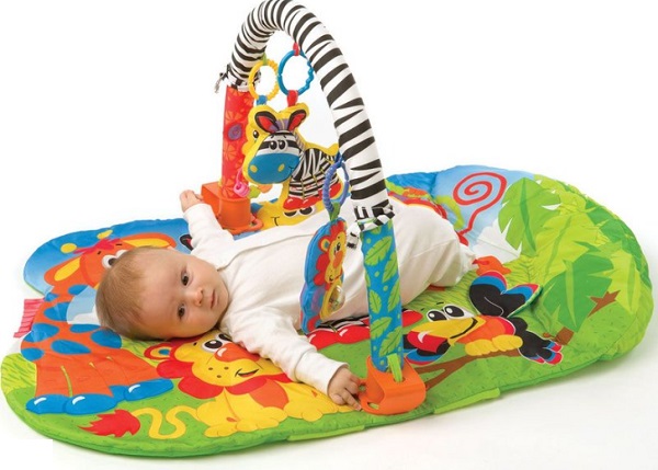 Коврик игровой развивающий 3в1 Сафари PLAYGRO 0м+