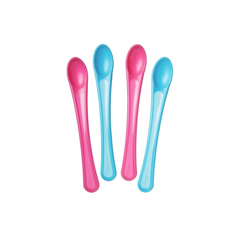 Ложки TOMMEE TIPPEE 4м+ (4шт) Мягкие ложки (цв.в асс.)