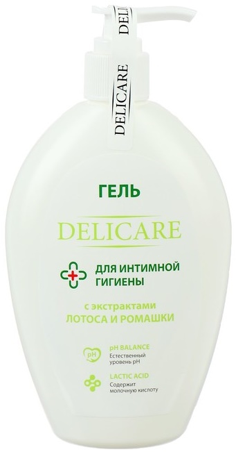 Гель для интимной гигиены с экстрактом Лотоса и Ромашки 270 мл DELICARE#