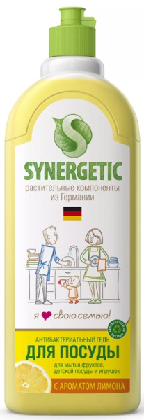 SYNERGETIC Гель для мытья детской посуды Яблоко 1000 мл