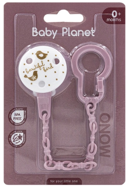 Держатель для соски Mono Rose 0+ BABY PLANET арт.8473/2