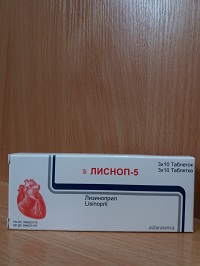 Лисноп-5 табл. 5 мг №30   ( лизиноприл )