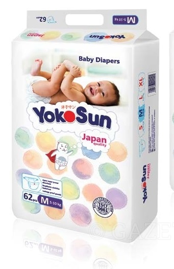 Подгузники для детей YOKOSUN М62 (5-10 кг) 62шт