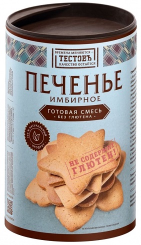 Тестовъ Печенье Имбирное 400г без глютена (готовая смесь)