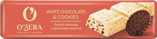 Ozera White Cookies Белый шоколад с печеньем 45г