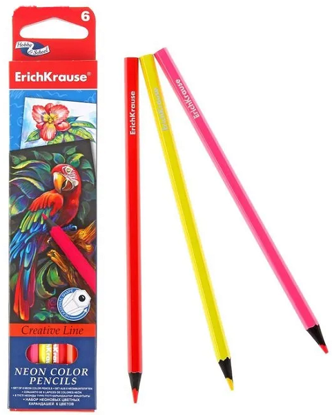 Цветные карандаши шестигранные Neon Art Berry 6 цветов