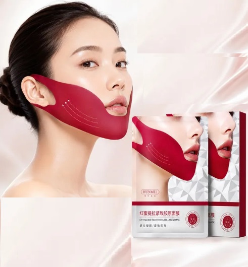 Маска подтягивающая для лица Коллагеновая Hunmui Lifting Face Mask 